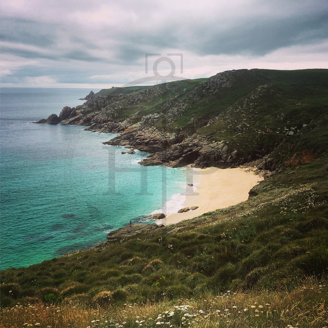 Chapel Porth Beach North Cornwall Secluded Cove Granite Cliffs Poster - Image 3