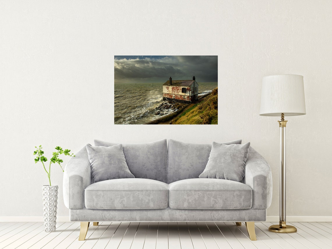 Lepe Beach Hampshire Storm Clouds Shore Building Waves Poster - Image 2