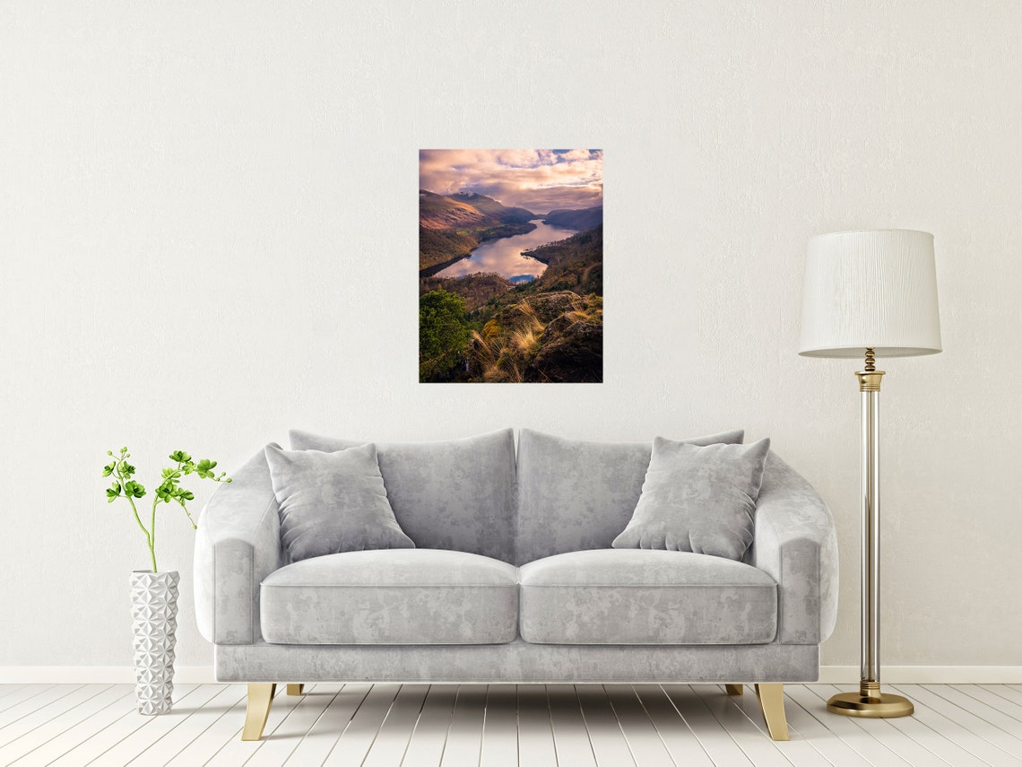 Thirlmere Lake District Cumbria Sunset Fells Reflection Poster - Image 2