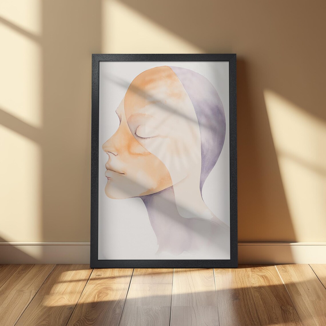 Minimalist Abstract Face Art, Boho Style Decor - Image 2