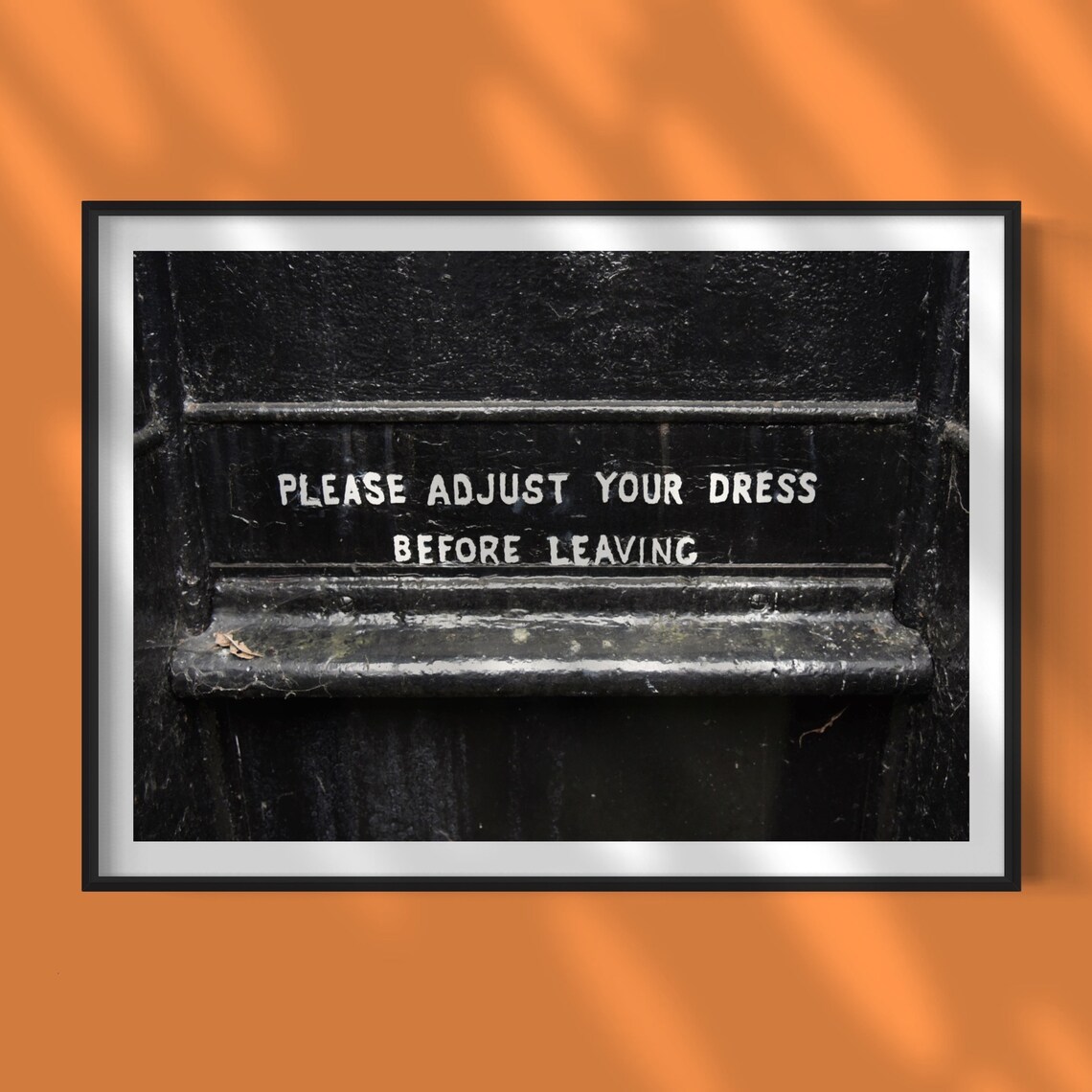 Please Adjust Your Dress Before Leaving Vintage Door Sign Funny Poster - Image 2