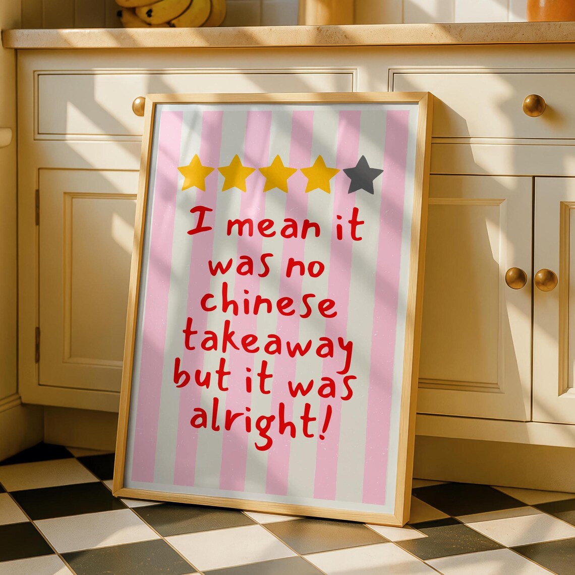 Kitchen Review Funny Chef Cooking Art Print