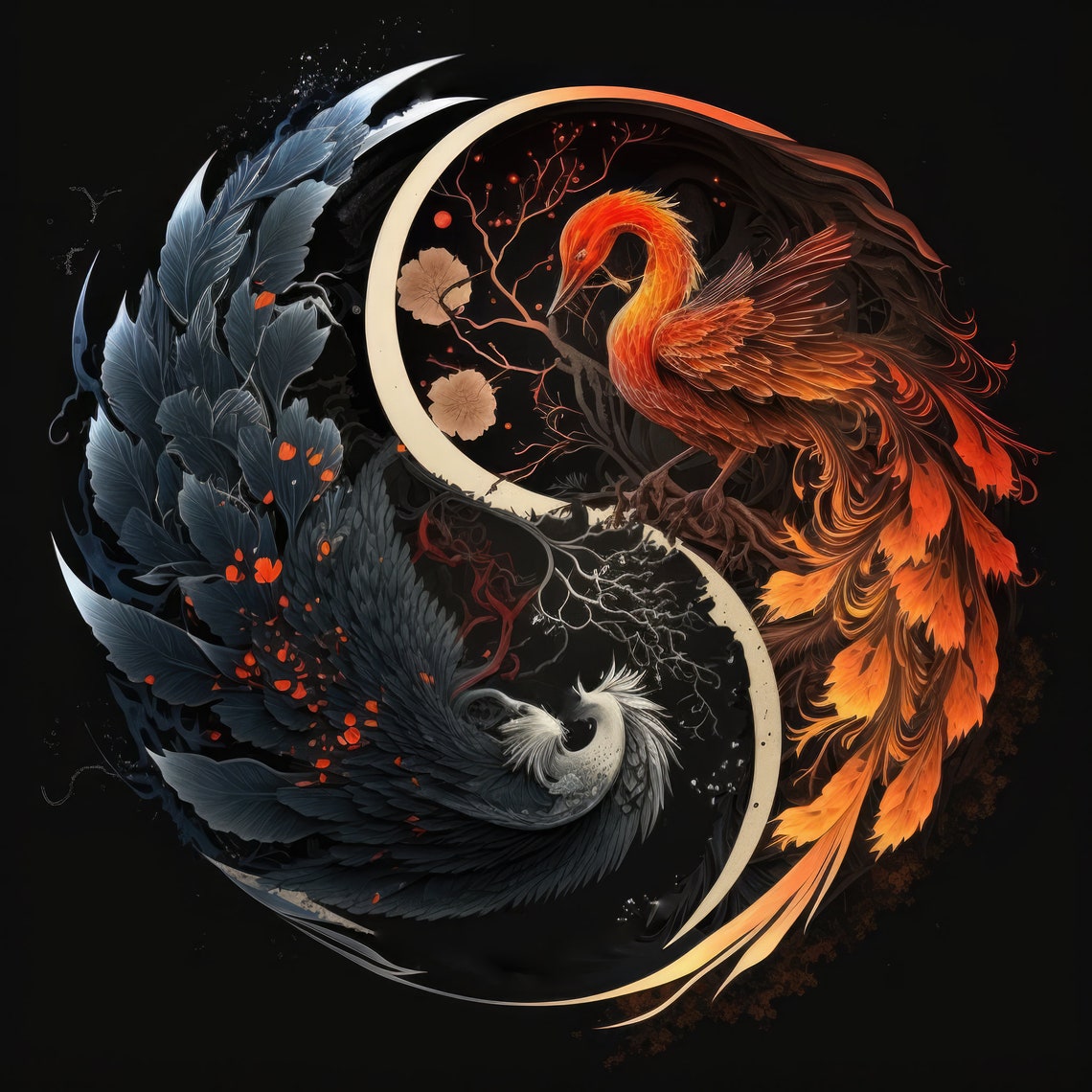 Phoenix Yin Minimalist Travel Poster