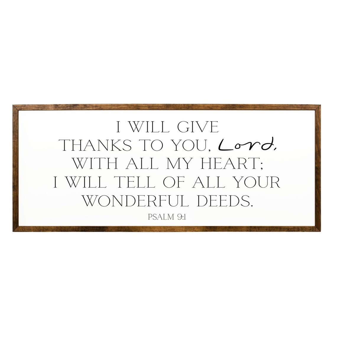 I Will Give Thanks To You Lord Psalm 91 Wood Sign Christian Signs Bible Verse Signs Trust In The Lord Sign Christian Sign Decor - Image 2