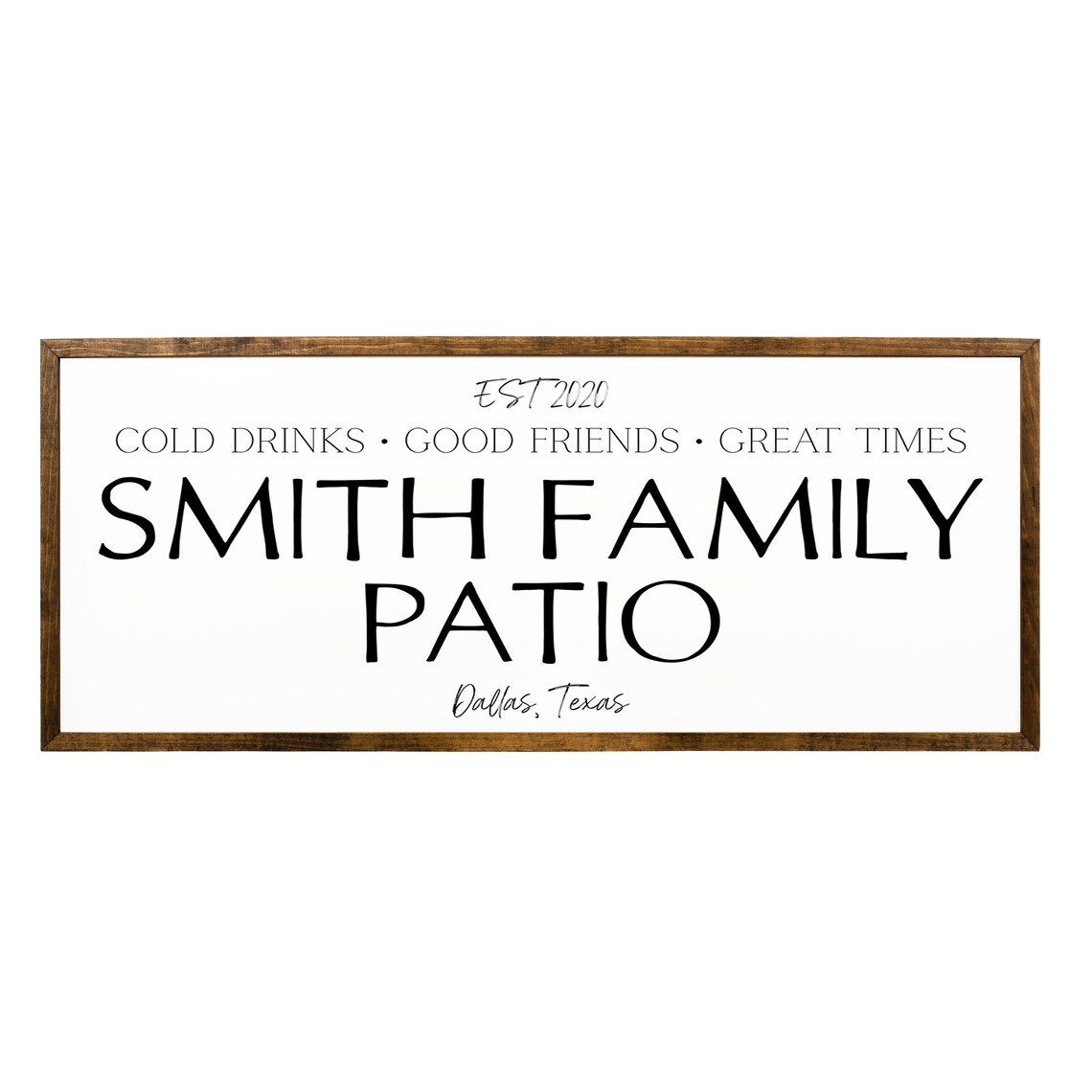 Smith Family Patio Cold Drinks Good Friends Great Times Sign Poster