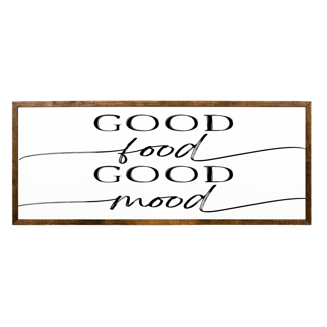 Good Food Good Mood Kitchen Slogan Farmhouse Wall Sign Poster - Image 2