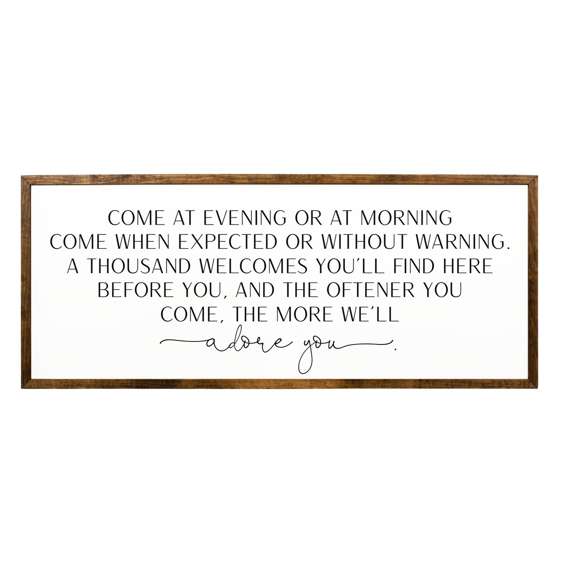 Come At Evening Or At Morning Rustic Welcome Art Print - Image 2