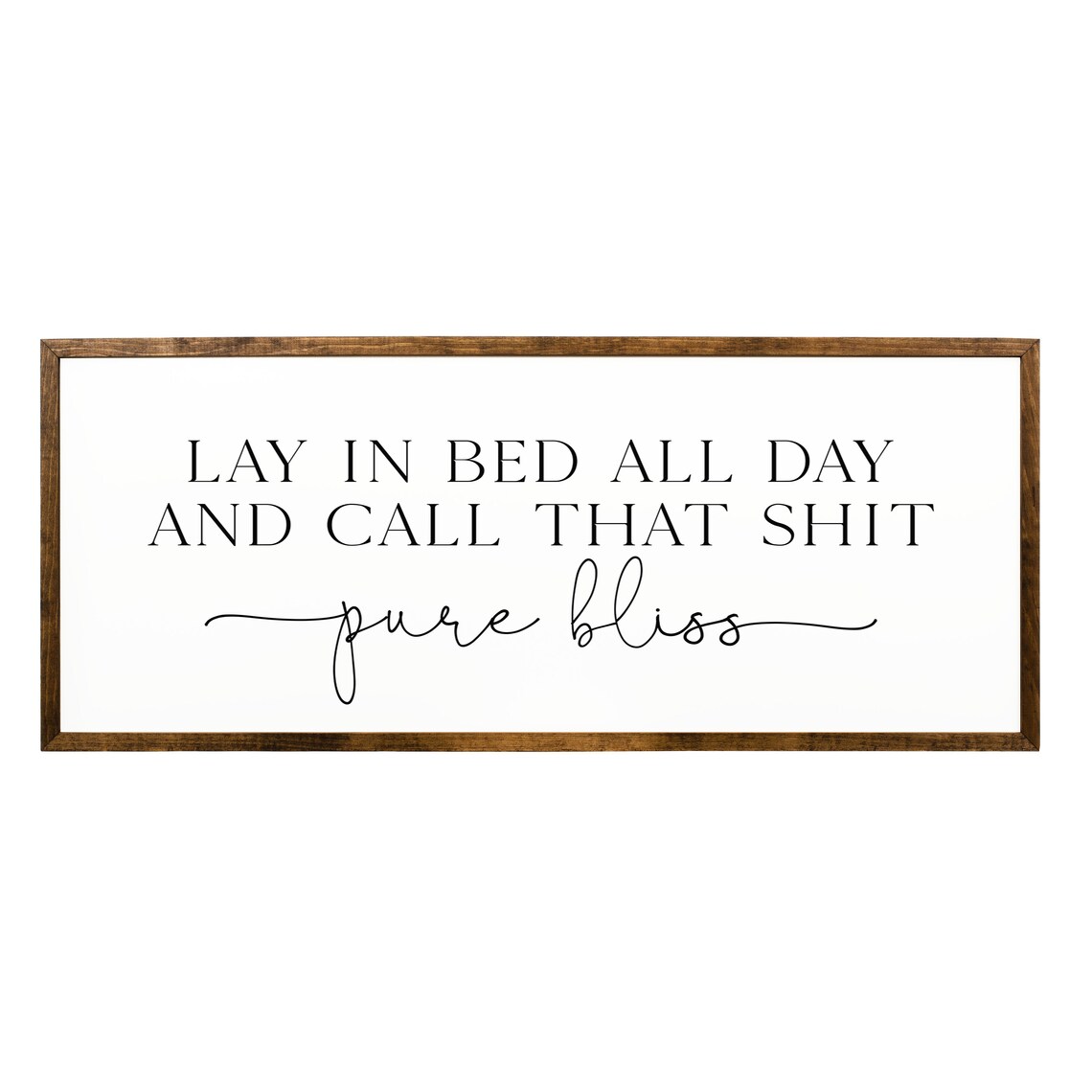 Lay In Bed All Day Quote Art Print, Bedroom Decor - Image 2