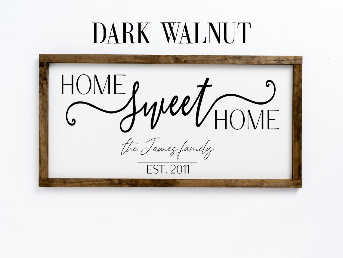 Custom Anniversary Date Sign, Home Sweet Home Wall Art Print - Image 2