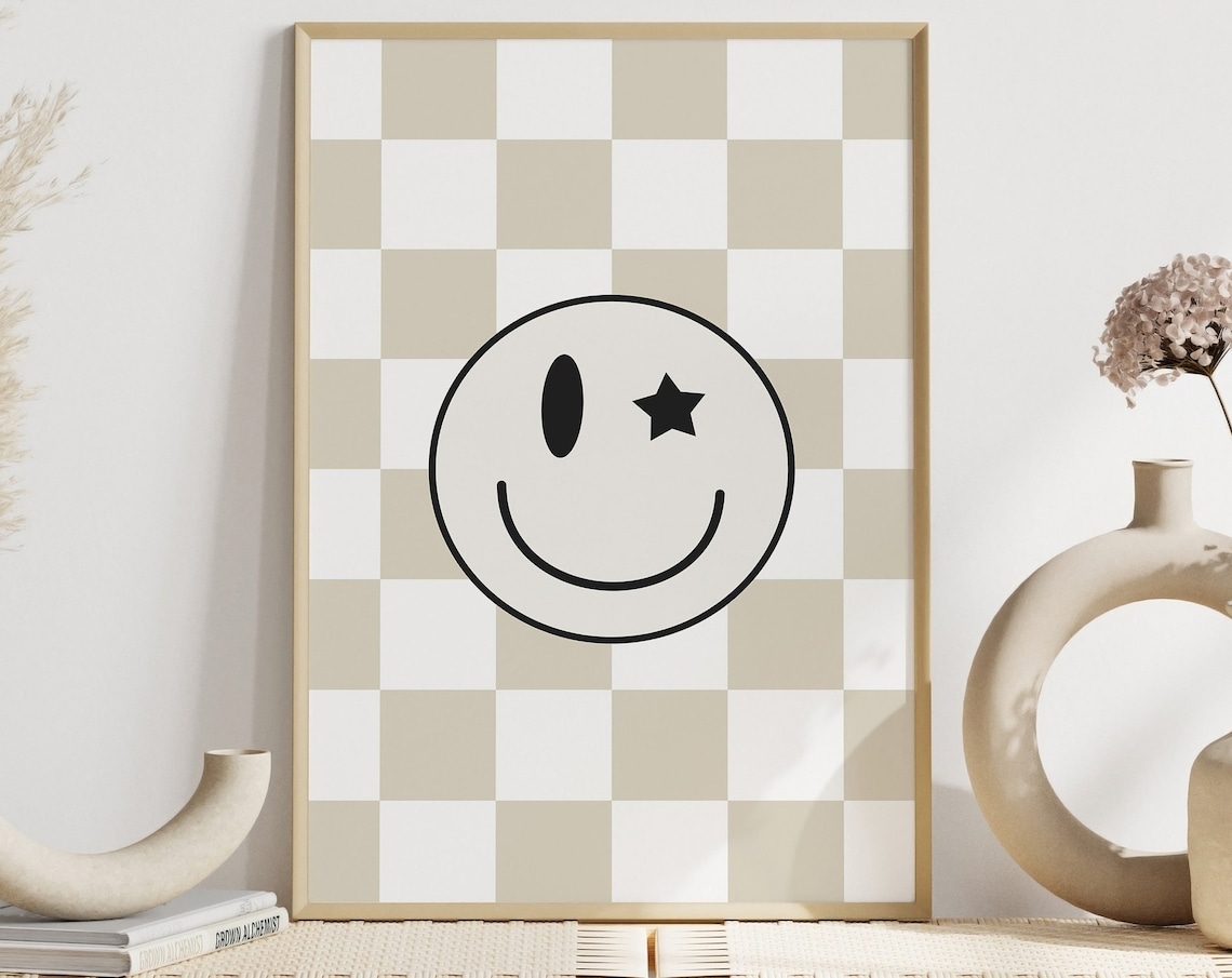 Checkerboard Print Nursery Checkered Poster
