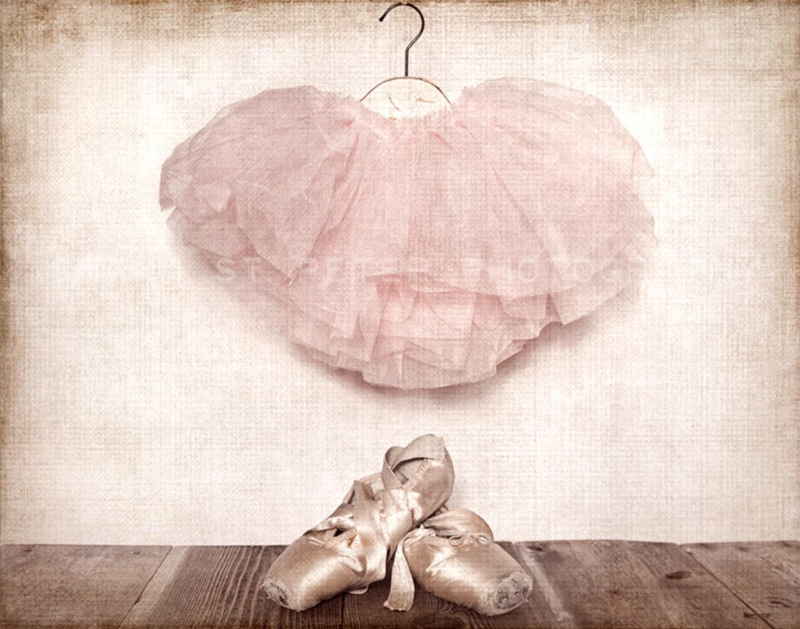 Vintage Ballet Slippers And Tutu Art Print