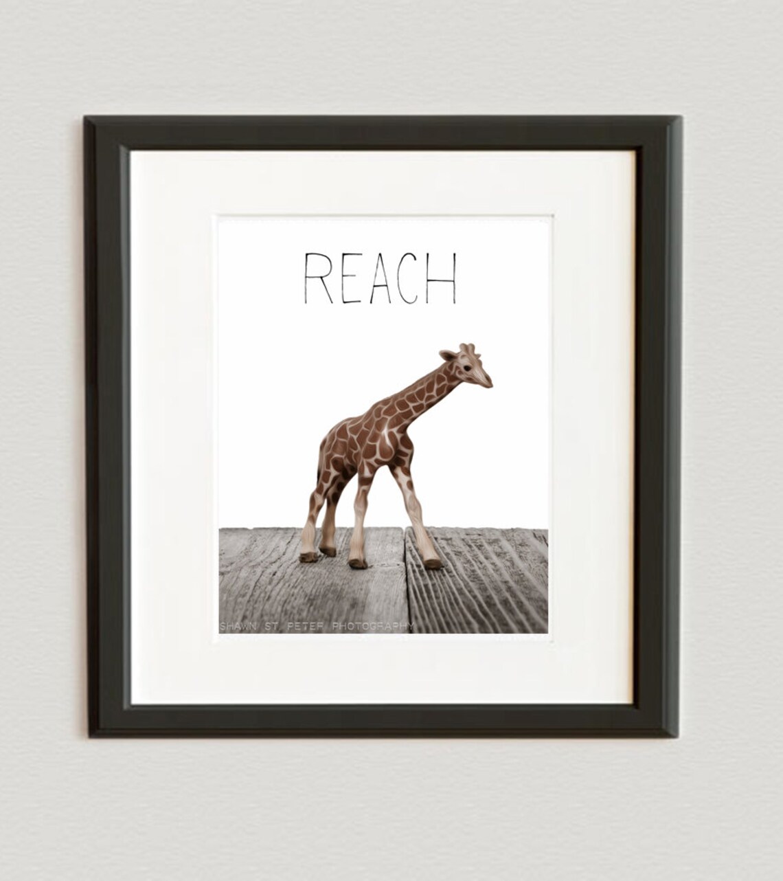 Safari Nursery Art Print, African Animals Giraffe