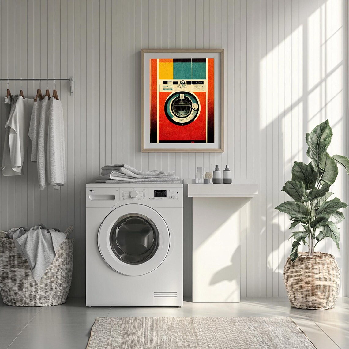 Retro Laundry Day, Vintage Laundry Room Art Print - Image 3