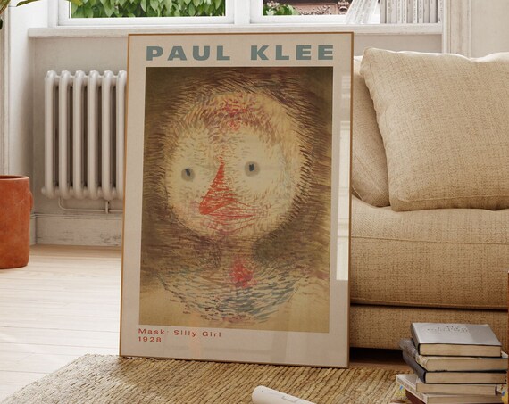 Paul Klee Mask Silly Girl 1928 Whimsical Childlike Face Poster