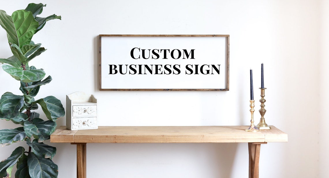 Custom Business Logo Sign Poster for Modern Office or Shop Wall Decor
