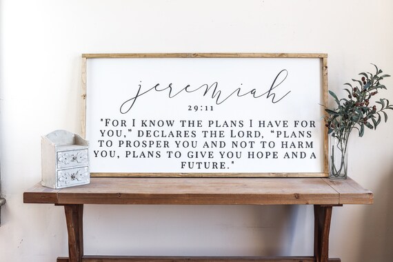 Jeremiah 29:11 Scripture Farmhouse Framed Bible Verse Poster