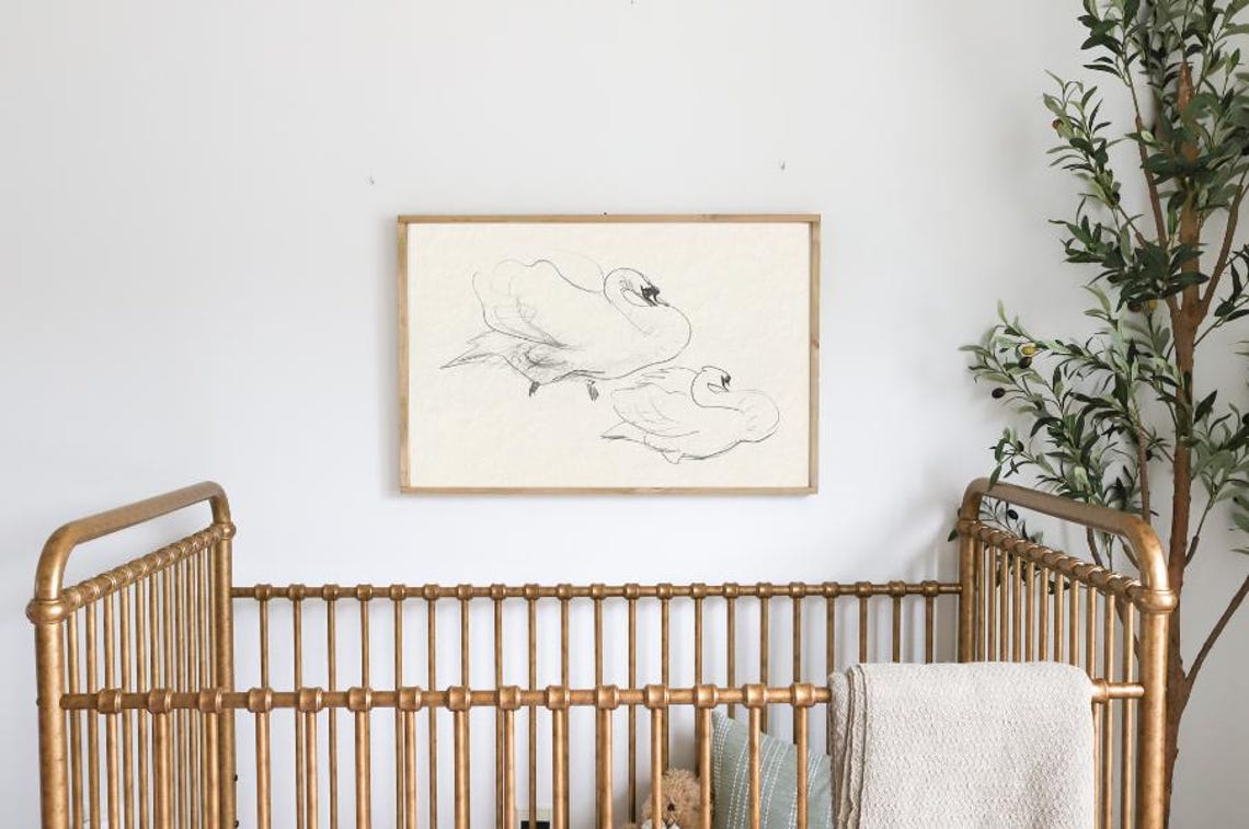 Swan Nursery Wood Sign Swan Kids Room Decor Swan Lake Ballet Nursery Sign Baby Girl Nursery Wall Decor Girls Room Wall Decor