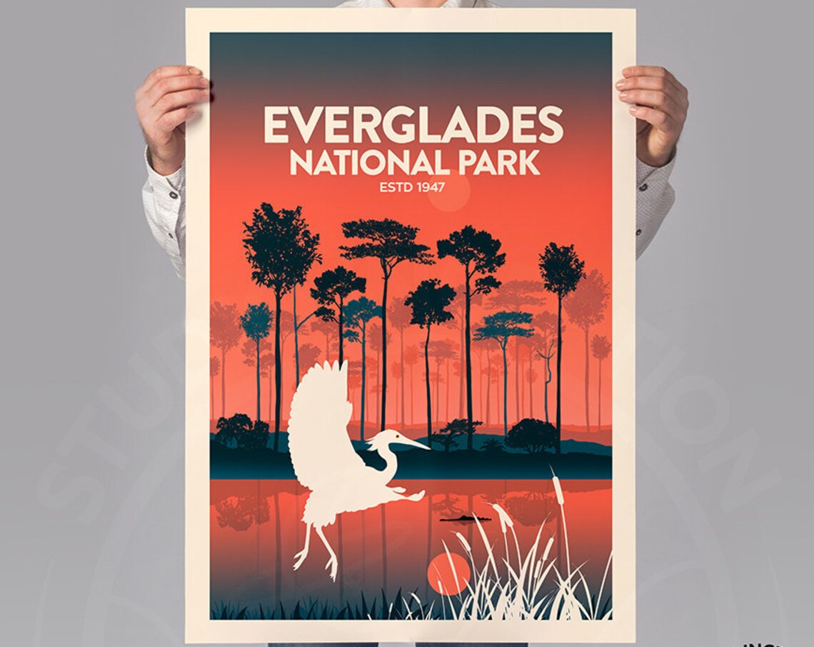 Everglades National Park Travel Poster, Florida Print - Image 2
