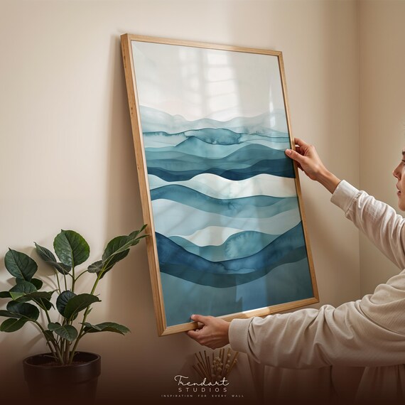 Zodiac Wall Art Cancer Print Abstract Ocean Spiritual Decor Gift Da00010