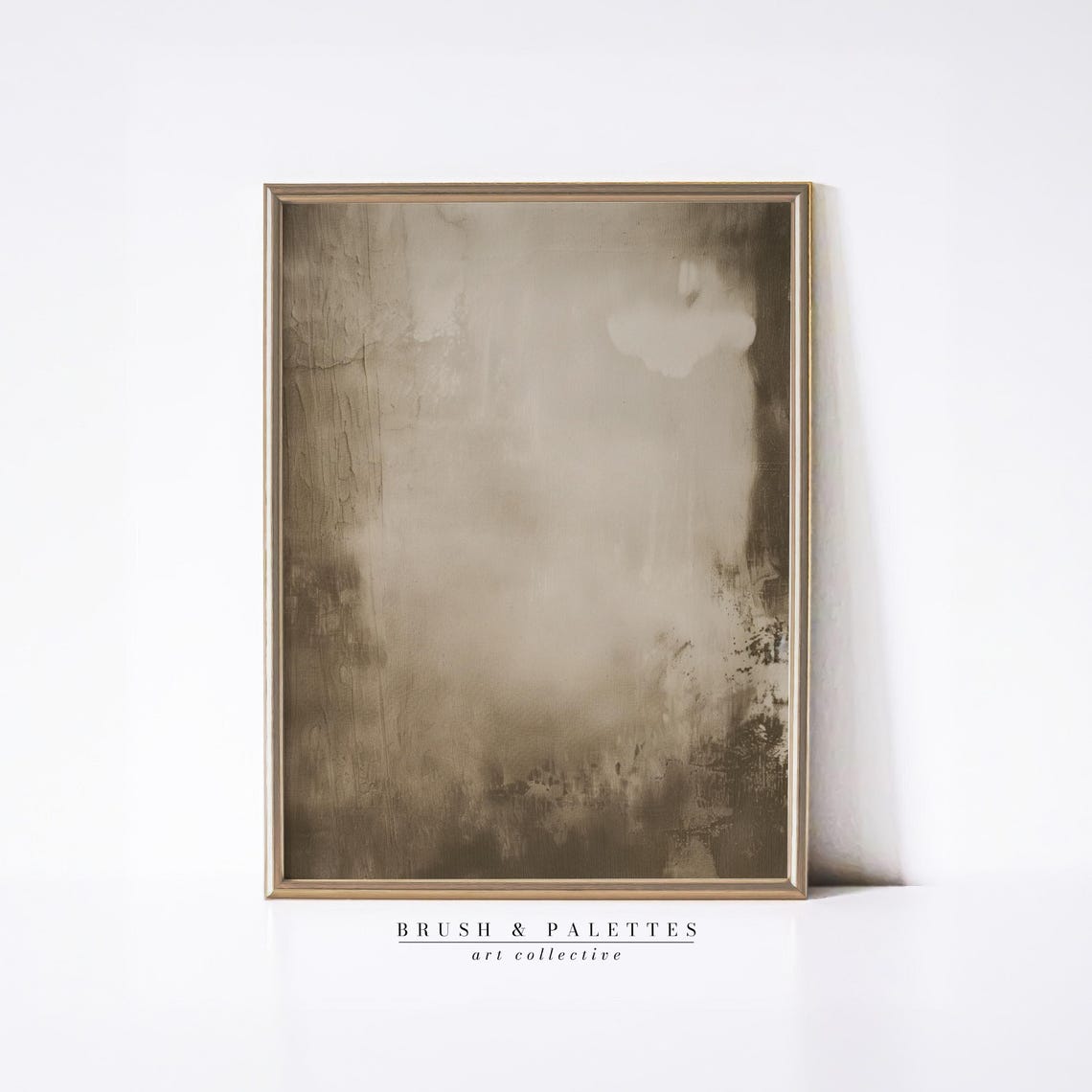 Abstract Wabi Sabi Beige Brown Art Print, Japandi