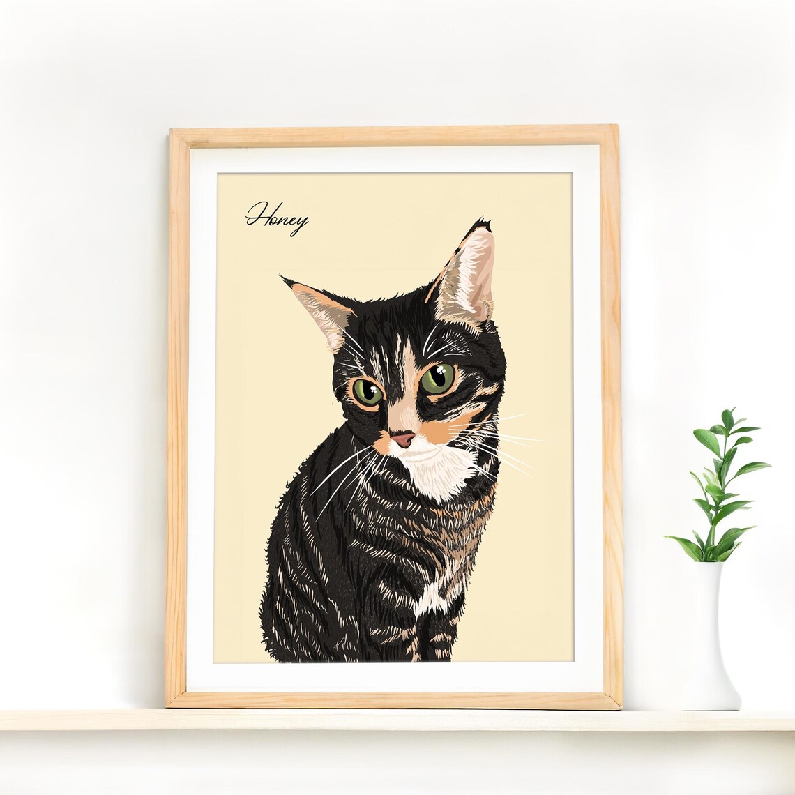 Custom Pet Illustration Cat Loss Gift Portrait - Image 3