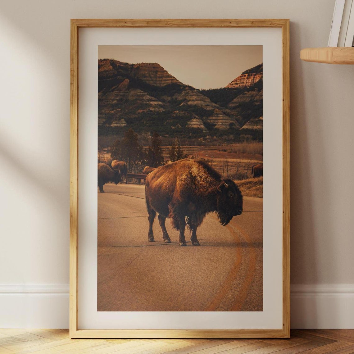 Theodore Roosevelt National Park North Dakota Bison Wildlife Print
