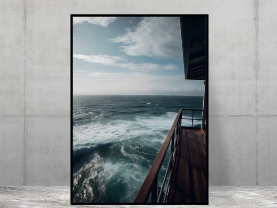 Stormy Seas Perspective View Poster Print Wall Art Stunning Scenery Home