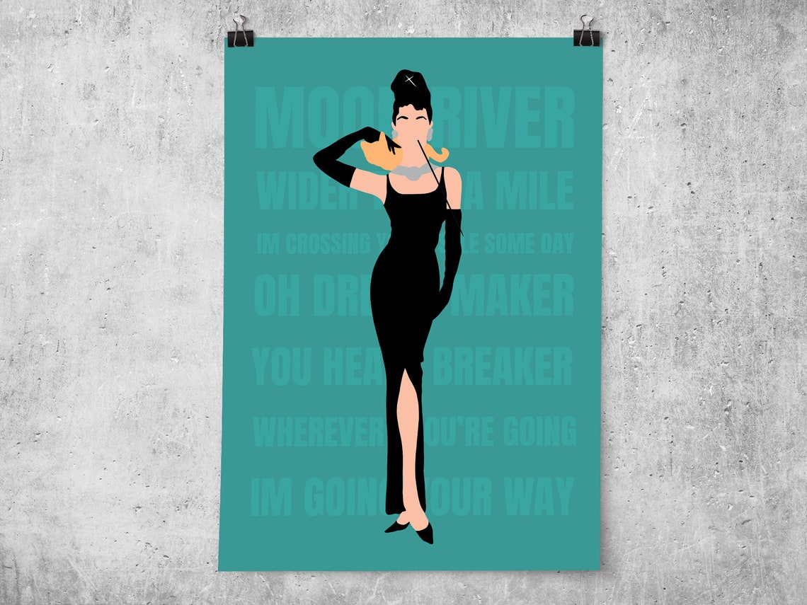 Audrey Hepburn Quote Print Holly Golightly Poster Faceless Modern