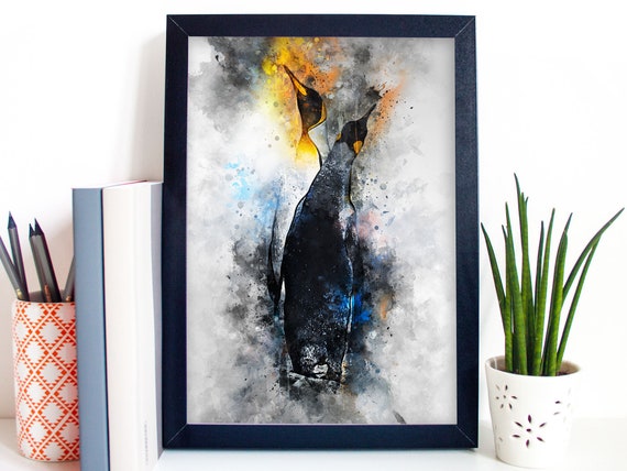 Penguins Wall Art Poster Print Splash Wildlife