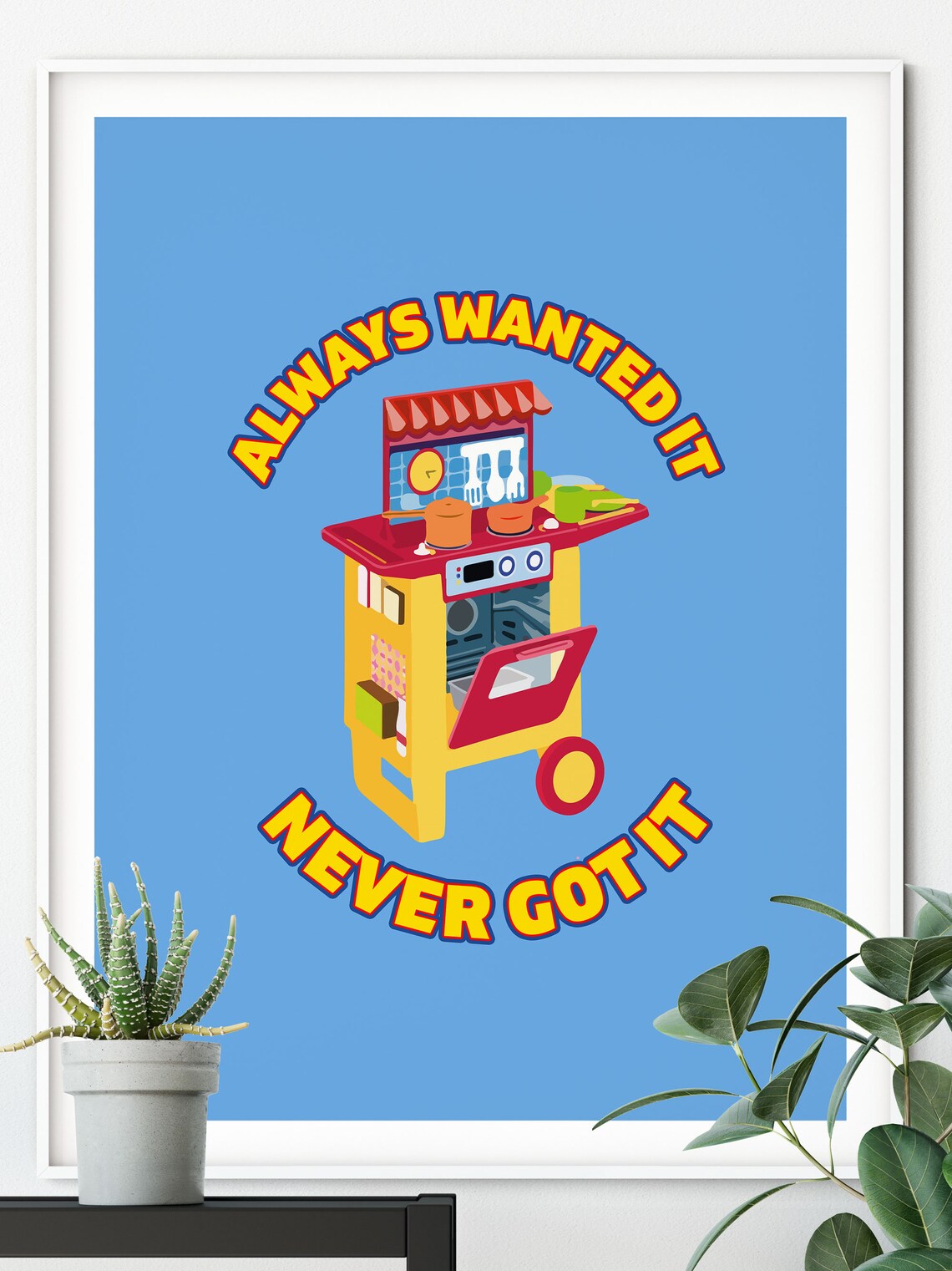 A La Carte Kitchen Toy Retro 80s Art Print