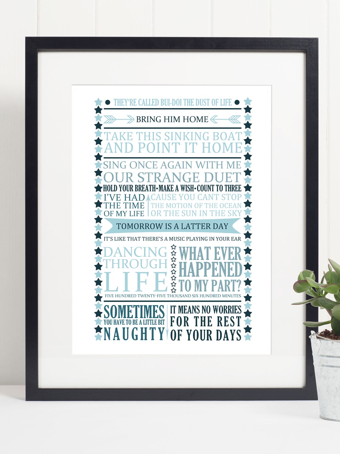 Theatre West End Musical Broadway Quote Art Print
