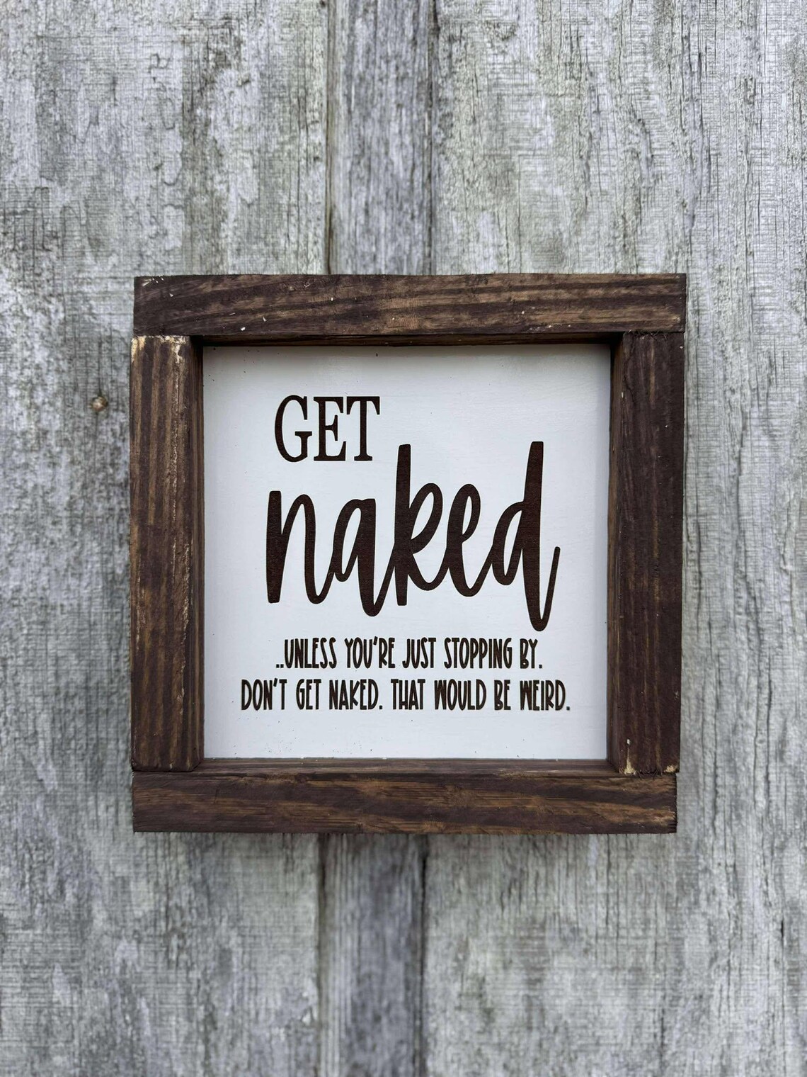 Get Naked Unless Youre Just Stopping By Funny Bathroom Sign Poster