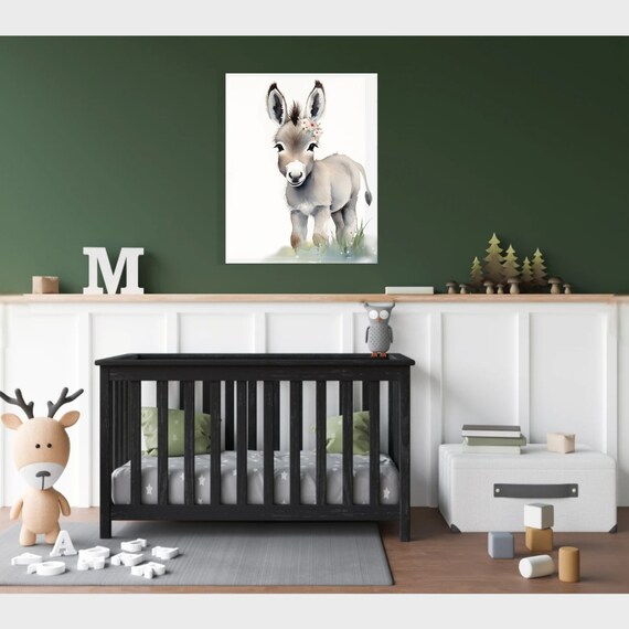 Donkey Print Farm Nursery Print Farm Animal Wall Art Kids Room Decor Cute Donkey Print Wall Decor Donkey Poster Donkey Art