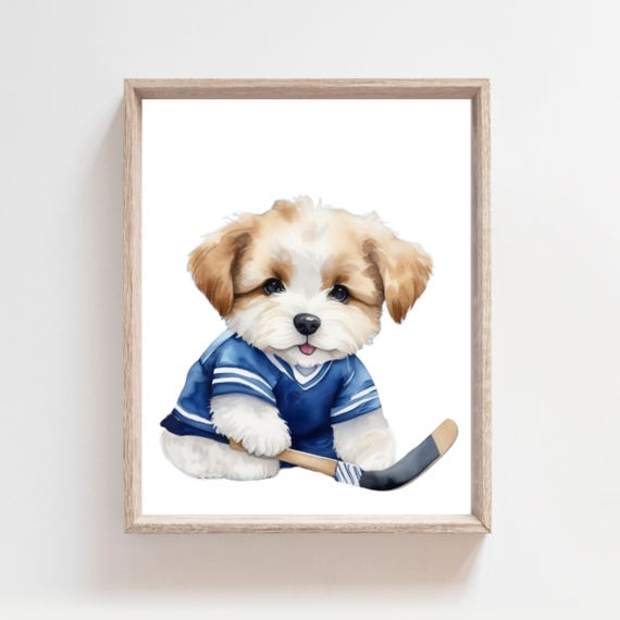 Hockey Prints Sports Nursery Hockey Nursery Decor Animal Prints Hockey Poster Hockey Wall Art Kids Room Art Junior Hockey