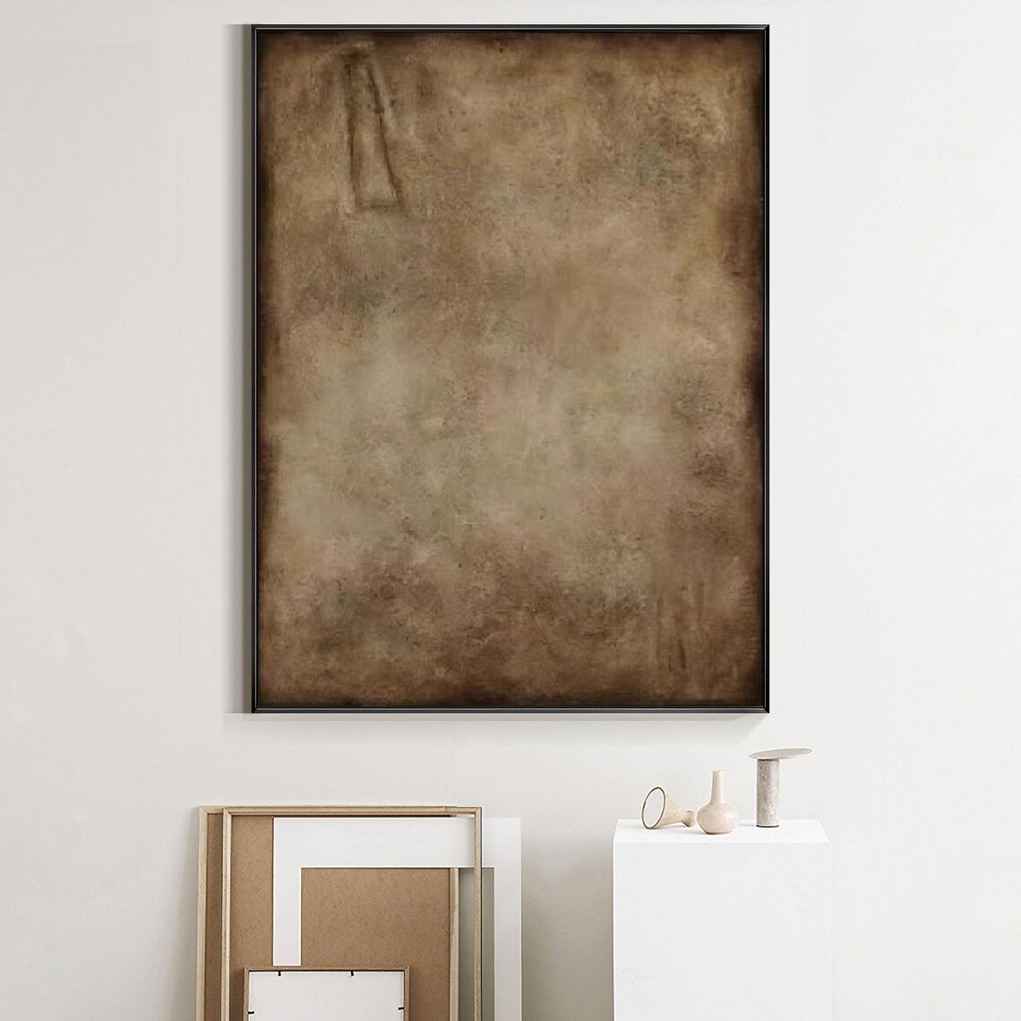 Brown Wabi Sabi Abstract Art Print, Neutral Modern - Image 4
