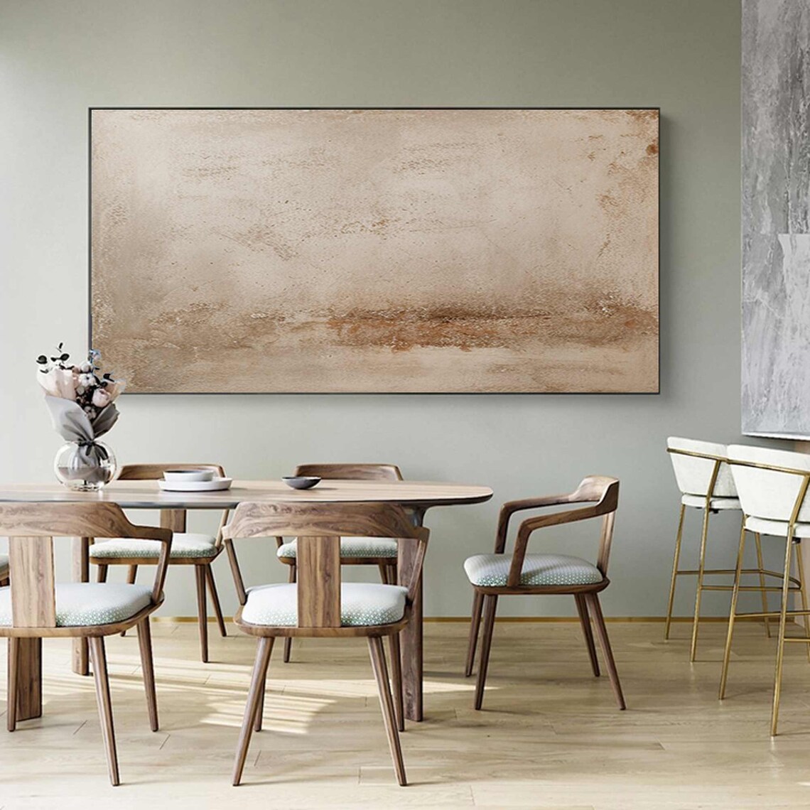 Beige Abstract Wabi Sabi, Neutral Wall Art Print - Image 4