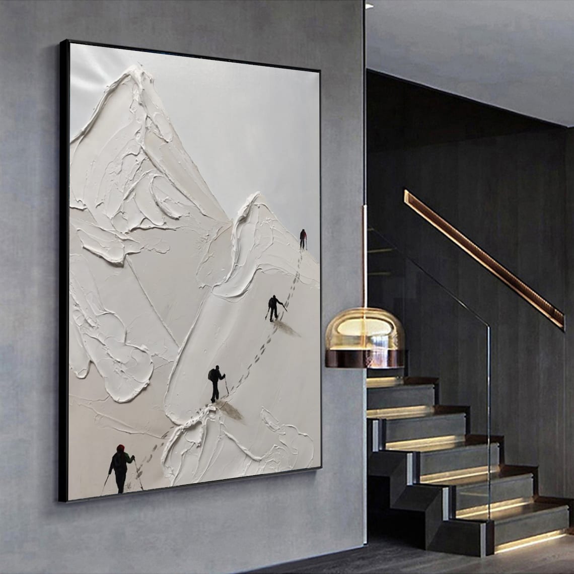 Snow Mountain Climbing Art Print, Personalized Gift - Image 5