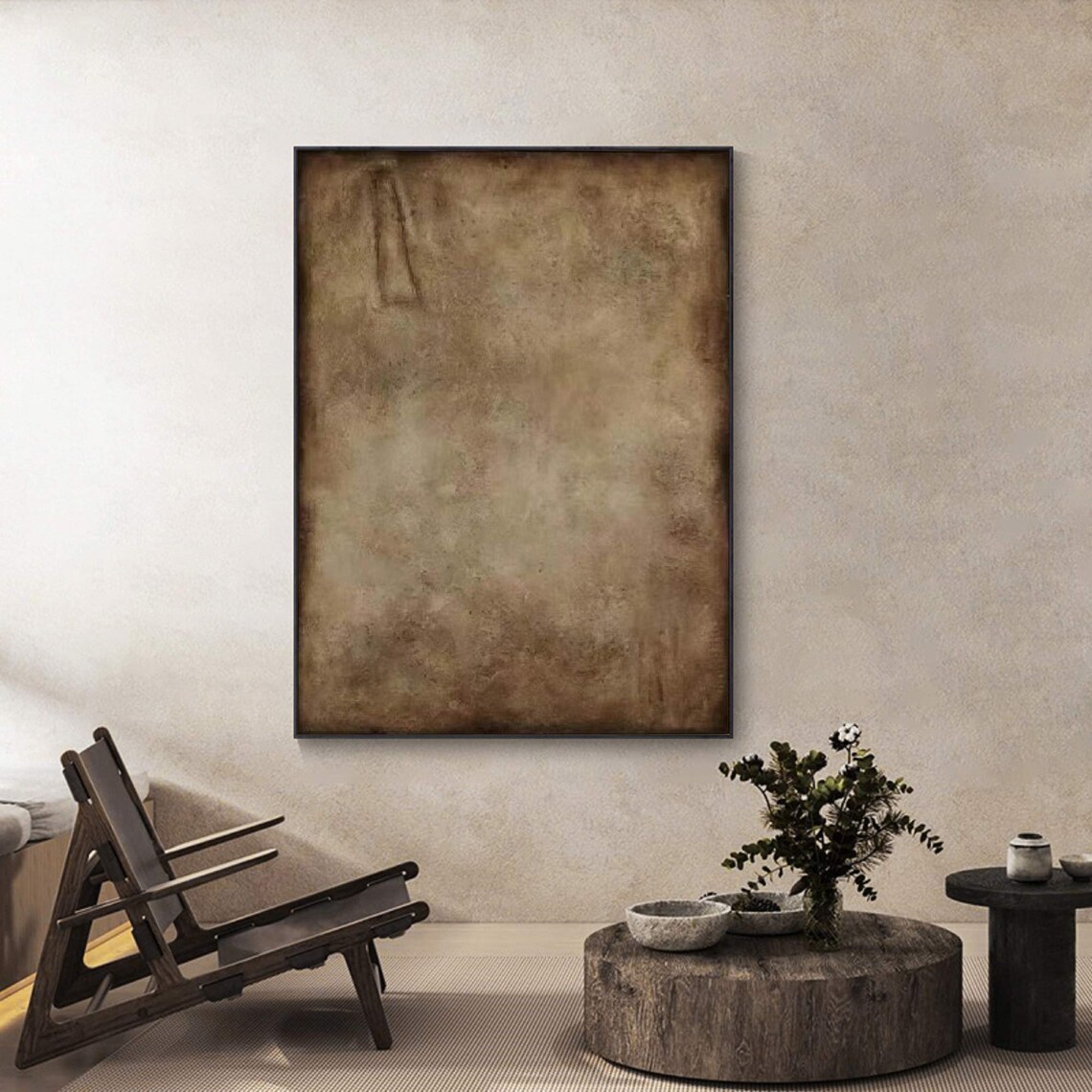 Brown Wabi Sabi Abstract Art Print, Neutral Modern - Image 3