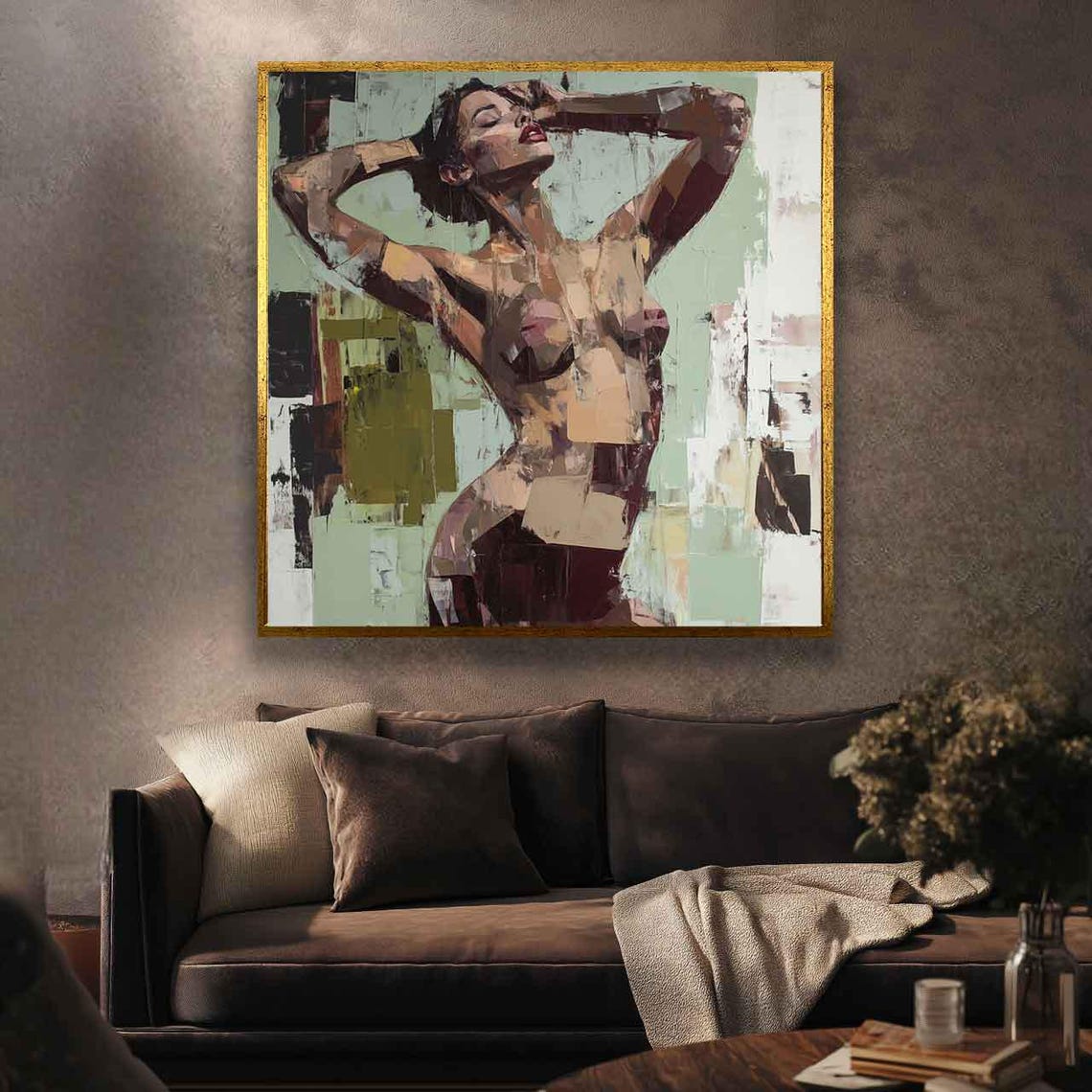 Nude Woman Print Naked Woman Oil Painting Portrait Style Wall Art Erotic Wall Art Print Sexy Girl Poster - Image 2