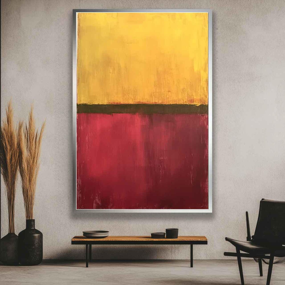 Mark Rothko Yellow Red Abstract Art Print - Image 5