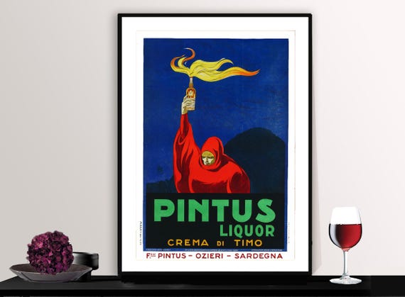 Pintus Liquor Crema Di Tomo Vintage Fooddrink Poster Liquor Lovers Beverages Art Gift Ideas Bar Decor