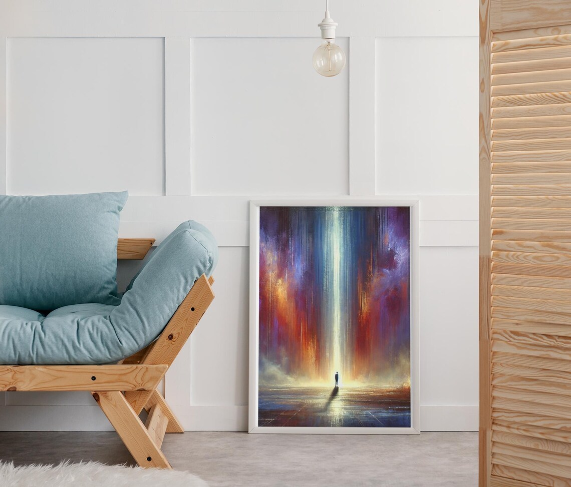 Abstract Light Portal Art Print, Surreal Dreamscape - Image 2