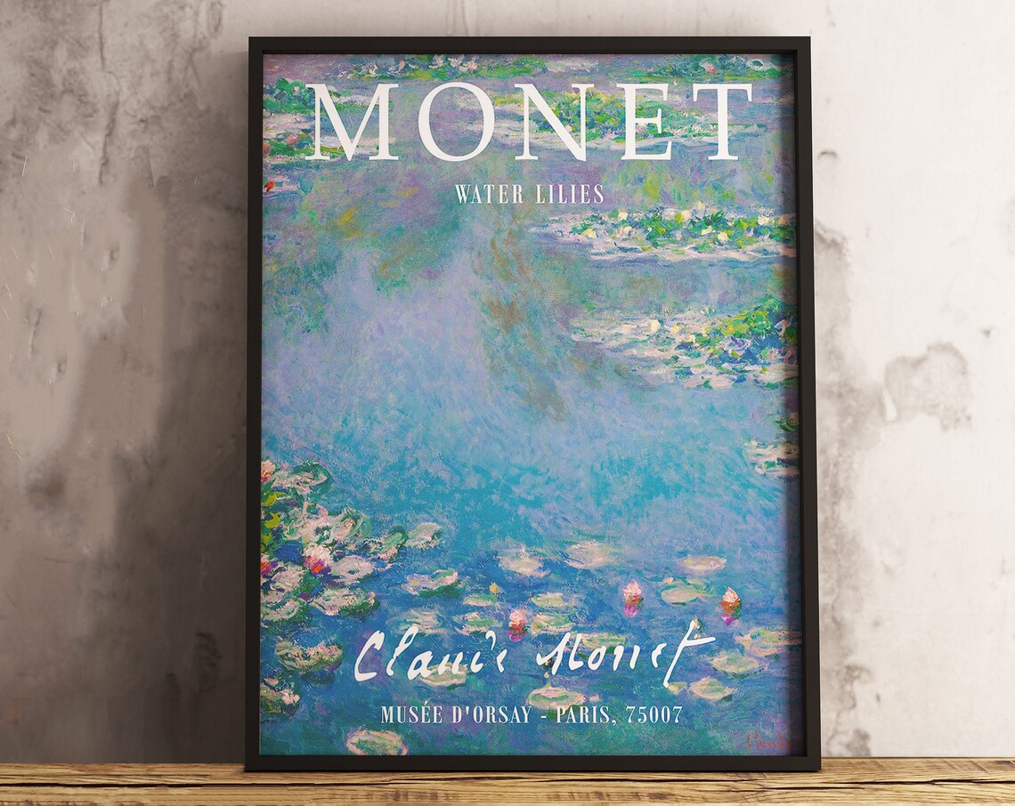 Monet Water Lilies Exhibition Art Print, Floral Decor - Image 2