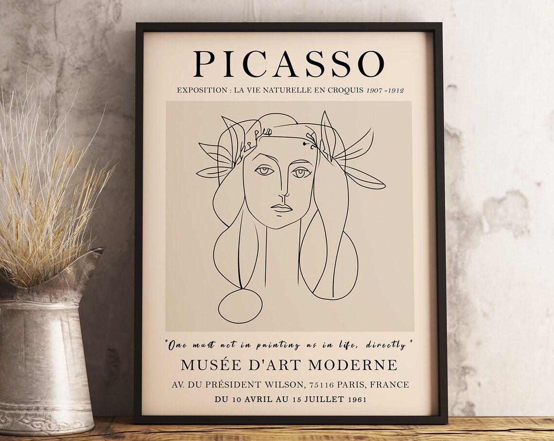 Picasso Goddess Of War Vintage Minimalist Poster - Image 3