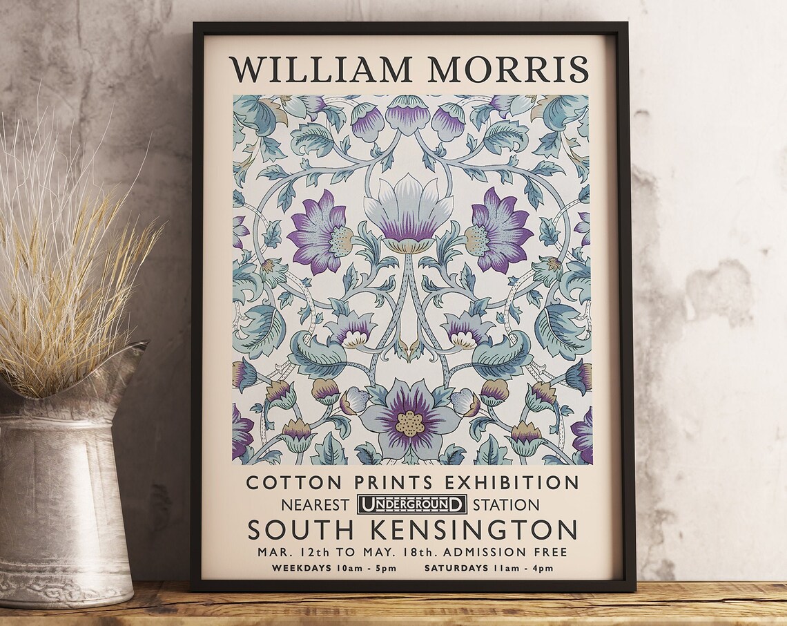 William Morris Cotton Prints Exhibition South Kensington Poster - Image 3