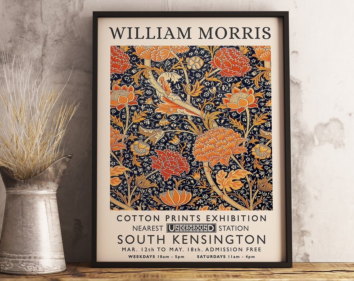 William Morris Exhibition Vintage Poster Print - Image 3