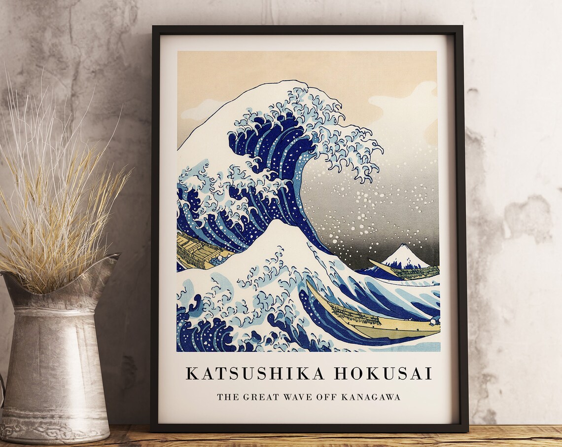 Katsushika Hokusai Great Wave Japanese Art Print - Image 3