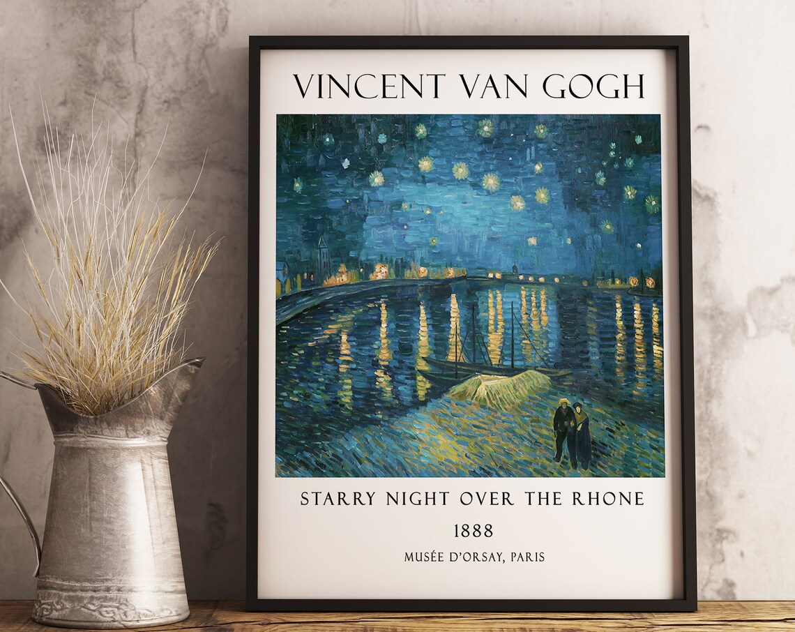 Van Gogh Starry Night Over the Rhone Art Print - Image 3
