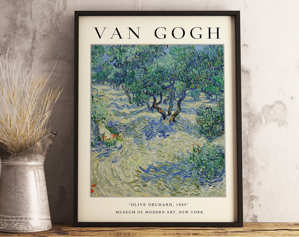 Van Gogh Olive Orchard Art Print, Exhibition Poster - Image 3