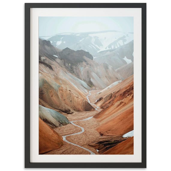 Iceland Abstract Mountain Art Print, Fine Art